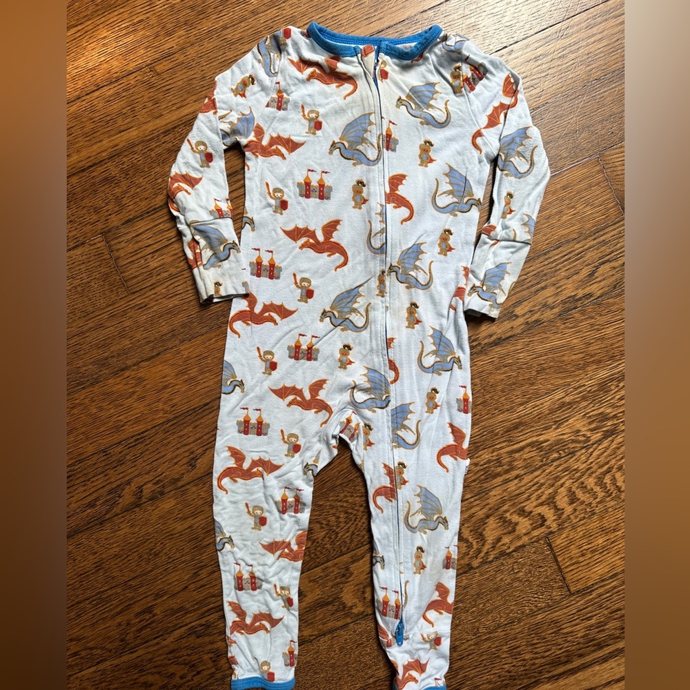 Free Birdees STEEL BLUE DRAGONS & KNIGHTS COVERALL (6-12mos)